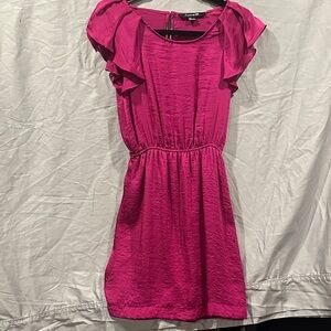 Forever 21 Pink Ruffle Sleeve Dress
